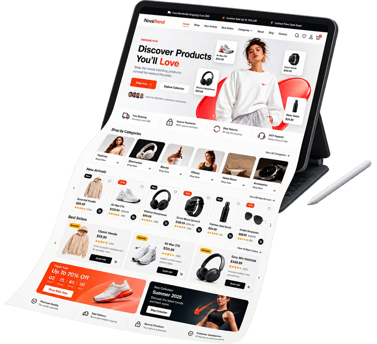 Ecommerce Website Design Mockup
