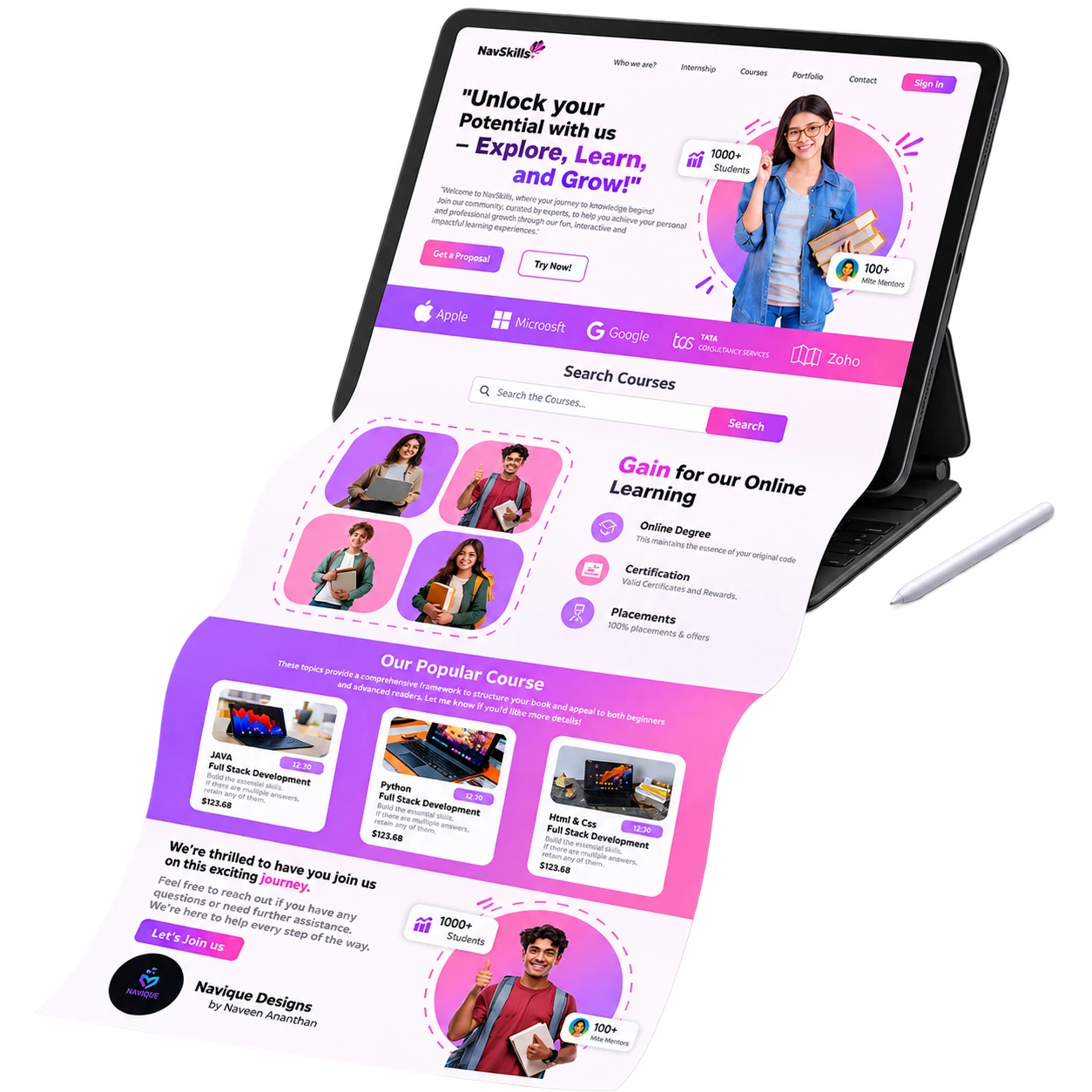 High-Converting Landing Page Design mockup