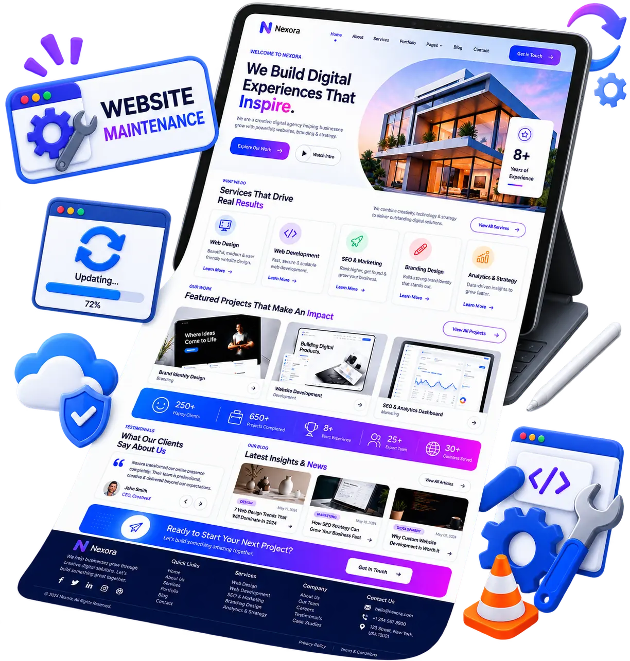 Website Maintenance Mockup