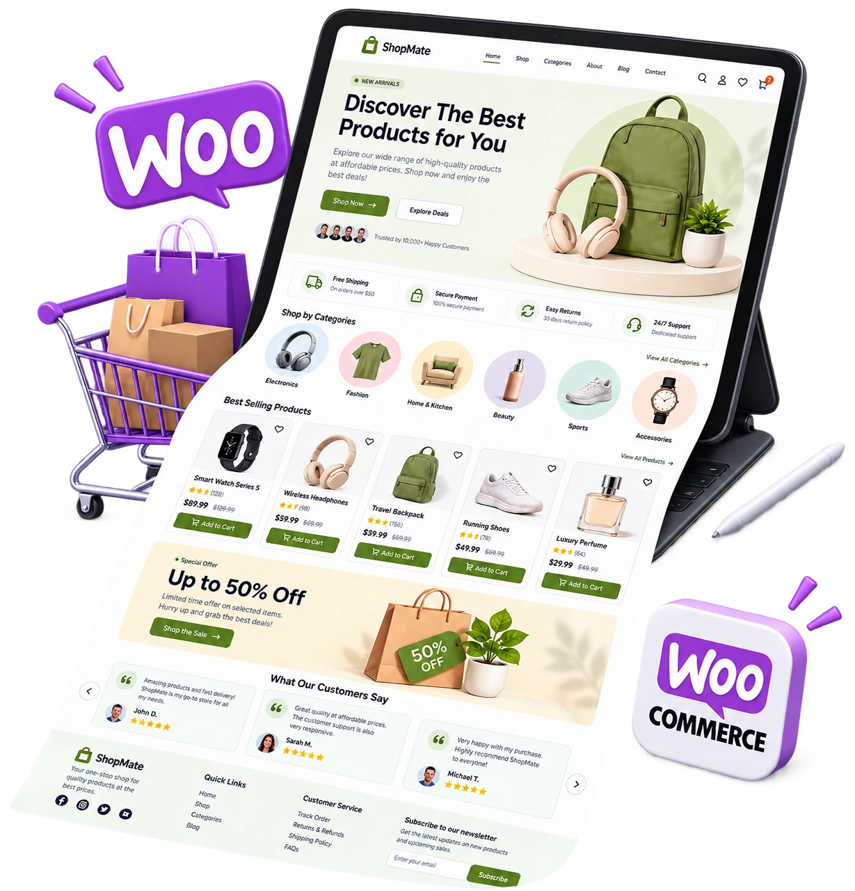 WooCommerce Store Design Mockup